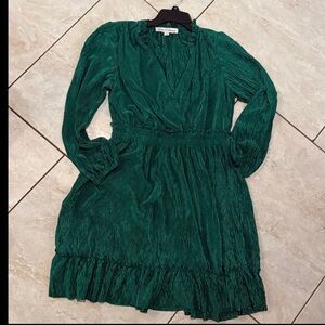 Emma & Michele Teal Pleated Blouse